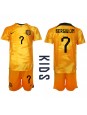 Billige Nederland Steven Bergwijn #7 Hjemmedraktsett Barn VM 2022 Kortermet (+ Korte bukser)